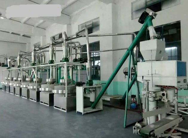 八組石磨麵粉機